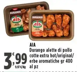 Rossotono Carrefour AIA Durango alette di pollo offerta