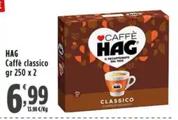 Rossotono Carrefour Caffè classico Hag offerta