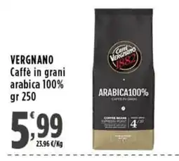 Rossotono Carrefour Caffè in grani arabica 100% Vergnano offerta