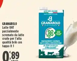 Rossotono Carrefour Granarolo Latte UHT parzialmente scremato offerta