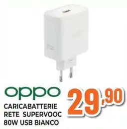Extracoop Oppo caricabatterie rete supervooc 80w usb bianco offerta