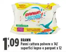 Rossotono Carrefour Brawn panni cattura polvere offerta