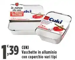 Rossotono Carrefour Cuki Vaschette in alluminio con coperchio offerta