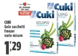 Rossotono Carrefour Cuki Gelo sacchetti freezer offerta