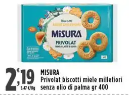 Rossotono Carrefour Misura privolat biscotti miele millefiori senza olio di palma offerta