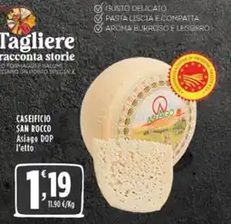 Rossotono Carrefour Tagliere Asiago DOP offerta