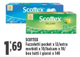 Rossotono Carrefour Scottex Fazzoletti pocket offerta