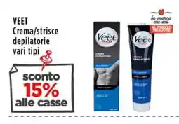Rossotono Carrefour Veet Crema/strisce depilatorie offerta