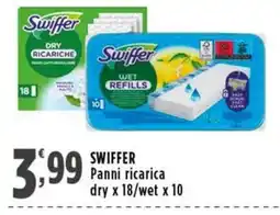 Rossotono Carrefour Swiffer Panni ricarica offerta