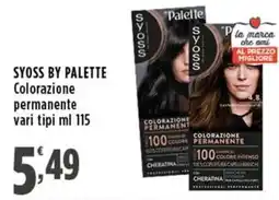 Rossotono Carrefour Syoss by Palette Colorazione permanente offerta