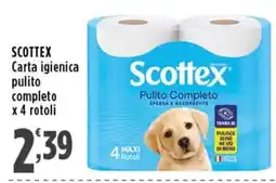 Rossotono Carrefour Scottex carta igienica pulito completo offerta