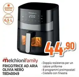 Extracoop Melchioni family friggitrice ad aria olivia nero offerta