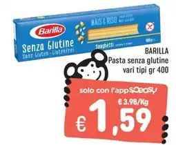 Rossotono Carrefour Barilla Pasta senza glutine offerta