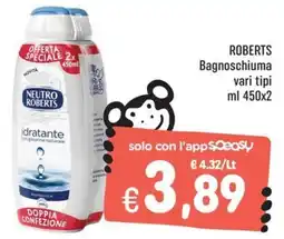Rossotono Carrefour Neutro Roberts bagnoschiuma idratante offerta