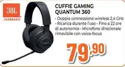 Extracoop JBL Cuffie Gaming Quantum 360 offerta