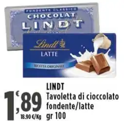Rossotono Carrefour Lindt Tavoletta di cioccolato fondente/latte offerta