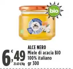 Rossotono Carrefour ALCE NERO Miele di acacia BIO offerta