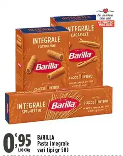 Rossotono Carrefour Barilla Pasta integrale offerta