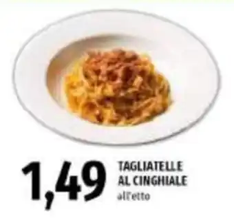 Tagliatelle al cinghiale all'etto