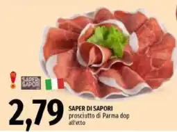 Emi Supermercati Saper di Sapori prosciutto di Parma dop offerta