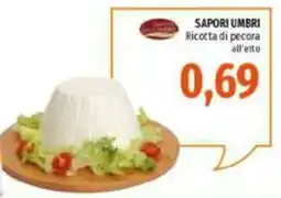 Emi Supermercati Sapori umbri Ricotta di pecora offerta