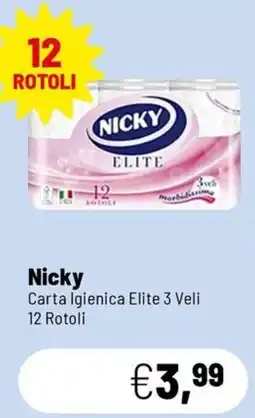 Caddy's Nicky Carta Igienica Elite 3 Veli offerta