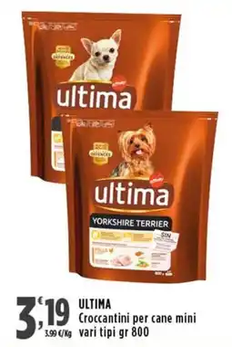 Rossotono Carrefour Ultima Croccantini per cane mini offerta