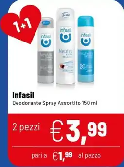 Caddy's Infasil Deodorante Spray Assortito offerta