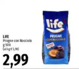 Emi Supermercati Life Prugne con Nocciola offerta