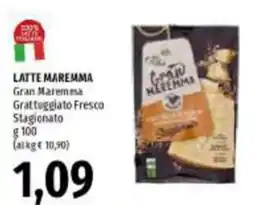 Emi Supermercati Latte Maremma Gran Maremma Grattuggiato Fresco Stagionato offerta