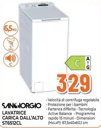 Sangiorgio lavatrice carica dall'alto