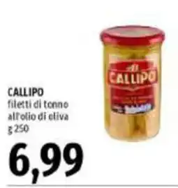 Emi Supermercati Callipo filetti di tonno all'olio di oliva offerta