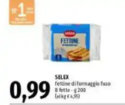 Emi Supermercati SELEX fettine di formaggio fuso offerta