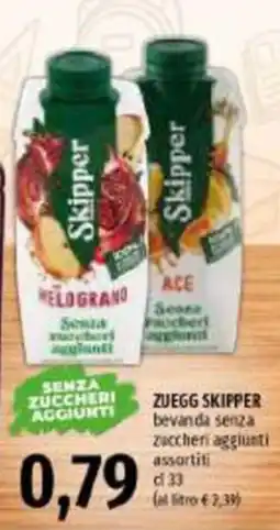 Emi Supermercati Zuegg Skipper bevanda senza zuccheri aggiunti offerta