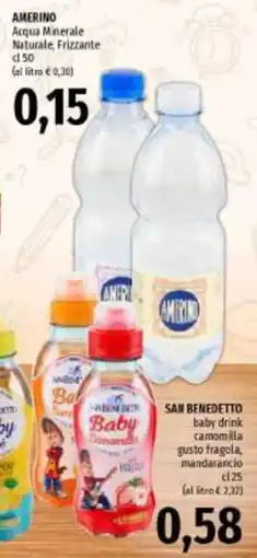Emi Supermercati Amerino Acqua Minerale Naturale Frizzante offerta