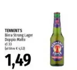 Emi Supermercati Tennent's Birra Strong Lager Doppio Malto offerta