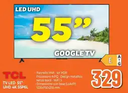 Extracoop TCL TV LED 55" UHD 4K 55P6L offerta