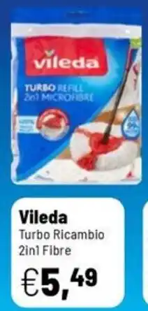 Caddy's Vileda Turbo Ricambio 2in1 Fibre offerta