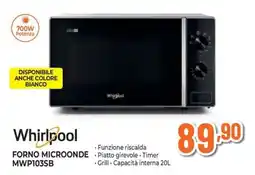 Extracoop Whirlpool forno microonde MWP103SB offerta