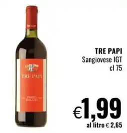 Famila Market Tre Papi Sangiovese IGT offerta
