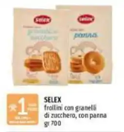 Emi Supermercati SELEX frollini con granelli di zucchero, con panna offerta