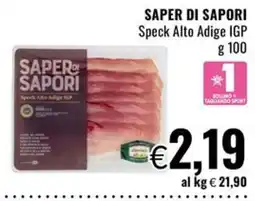 Famila Market Saper di sapori speck alto adige igp offerta