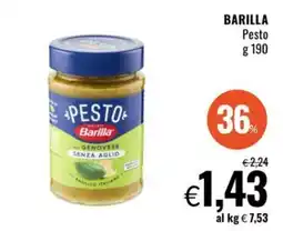 Famila Market Pesto Barilla Genovese senza aglio offerta