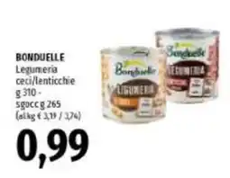 Emi Supermercati Bonduelle legumeteria ceci/lenticchie offerta