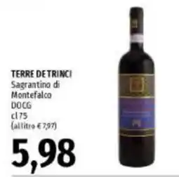 Emi Supermercati Terre Detrinci Sagrantino di Montefalco DOCG offerta
