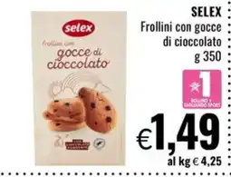Famila Market Selex Frollini con gocce di cioccolato offerta