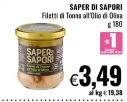 Famila Market Saper di Sapori Filetti di Tonno all'Olio di Oliva offerta