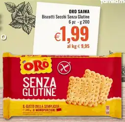 Famila Market Oro Saiwa Biscotti Secchi Senza Glutine offerta