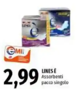 Emi Supermercati Lines E Assorbenti offerta