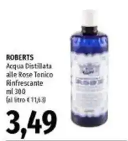 Emi Supermercati Roberts Acqua Distillata alle Rose Tonico Rinfrescante offerta